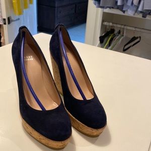 Stuart weitzman brand new navy wedges